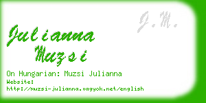 julianna muzsi business card
